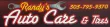 Randy&rsquo;s Auto Care & Tires sign in red and yellow with phone number 303-795-9370