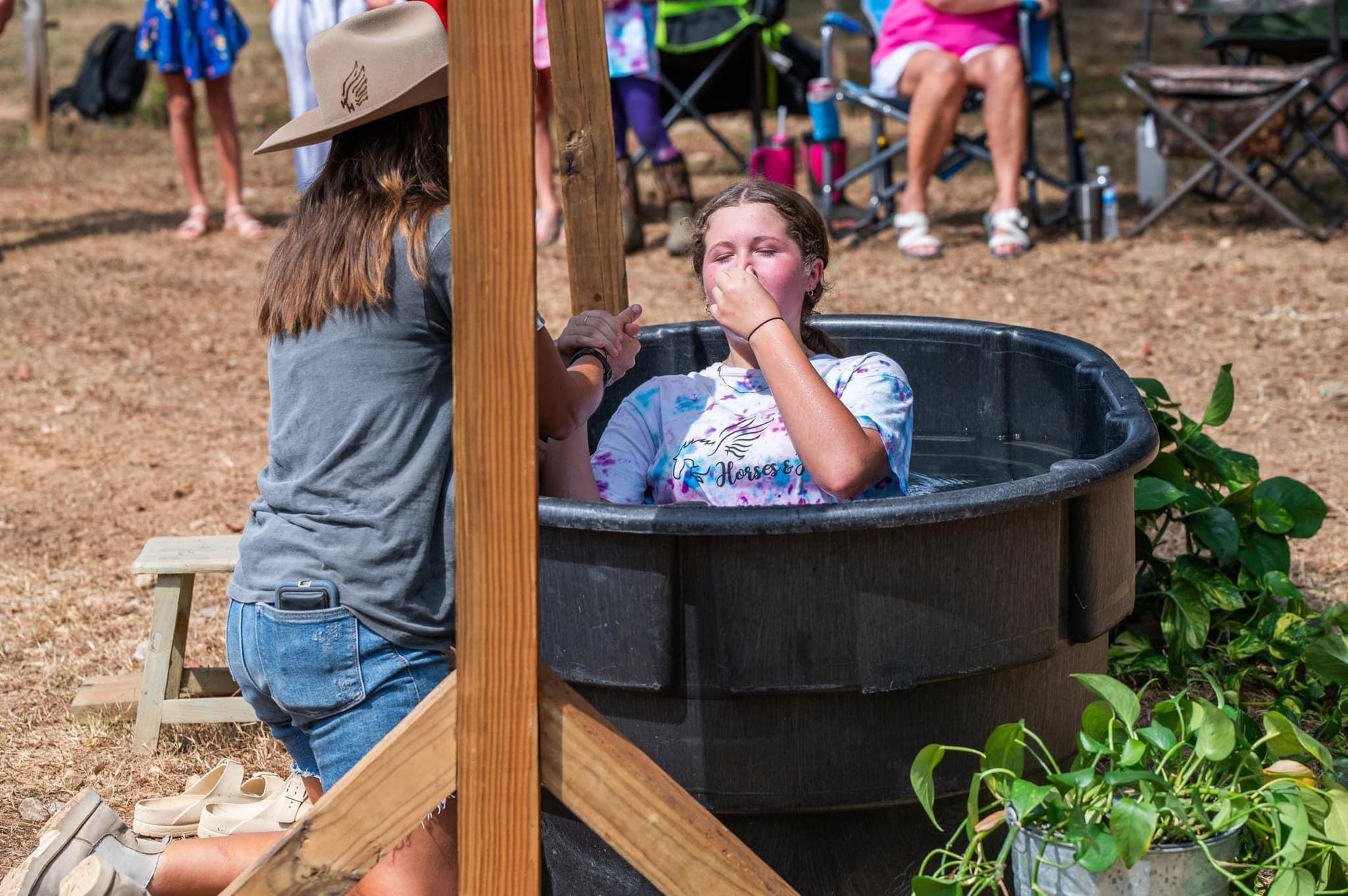 baptism of equestrian athlete