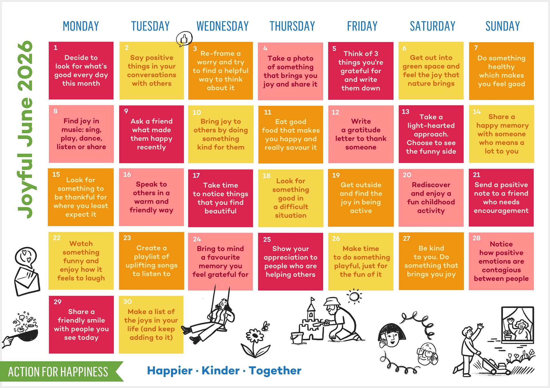 Action for Happiness Calendar