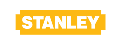 STANLEY logo in white on a yellow banner
