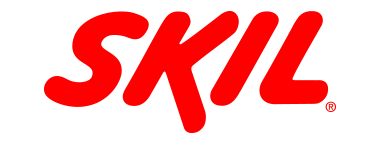 Red SKIL logo in bold italic letters on a white background
