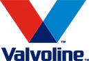 Valvoline logo: A stylized V in red and blue, with the word 