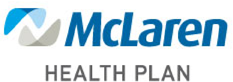McLaren Health Plan logo with blue and gray icon and text