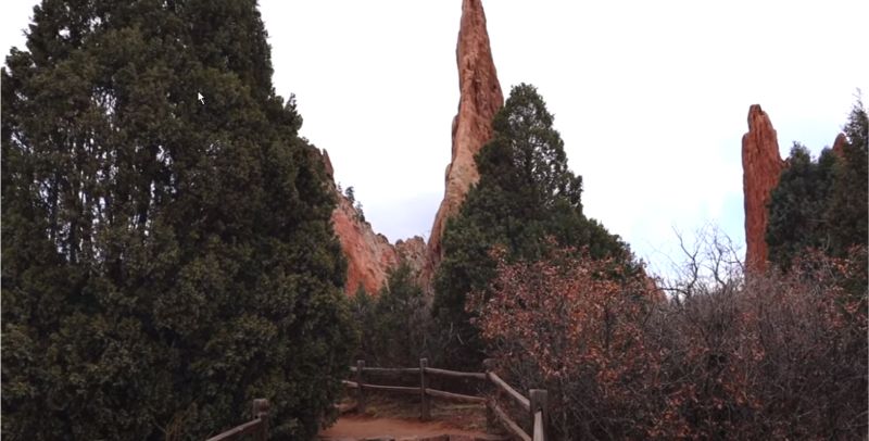 Trail inside Garden of the Gods in Colorado Springs CO