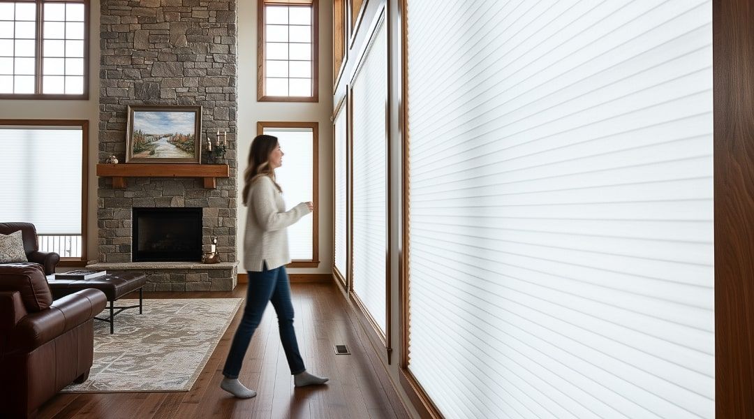 motorized cellular shades tall windows