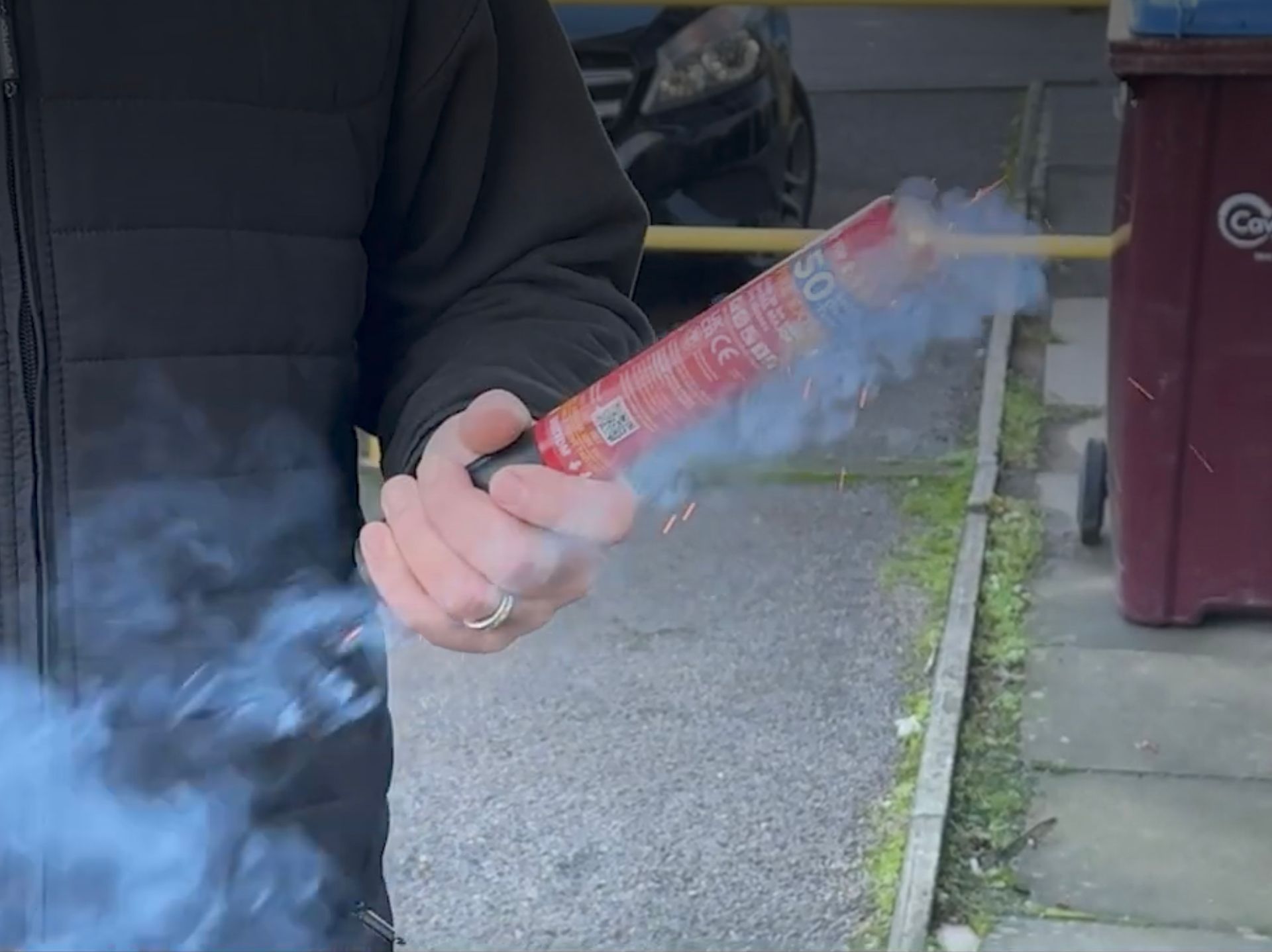 50 second fire safety stick activated