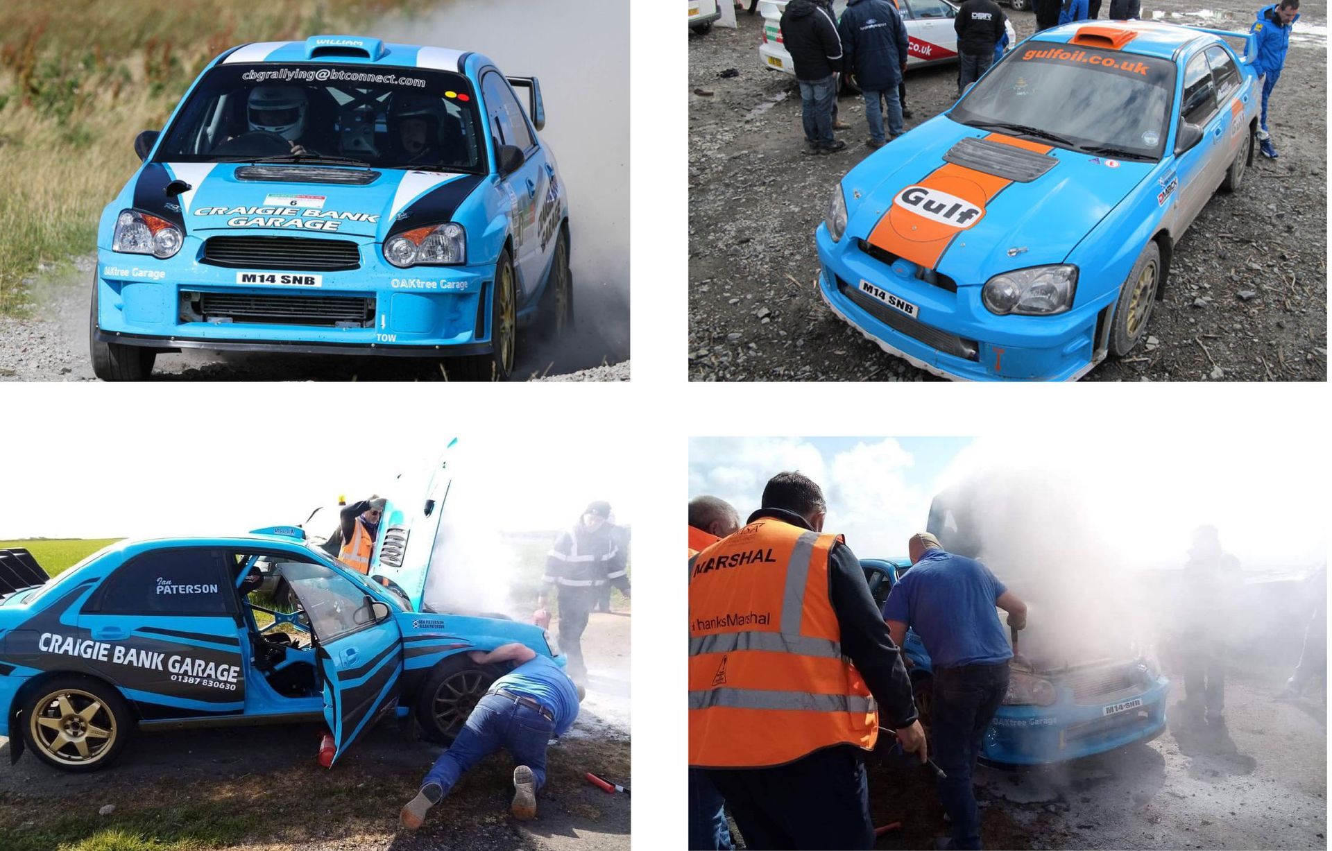 Fire safety stick used to save rally car