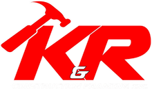 Red KR logo with a red hammer above the K and a small ampersand between the letters