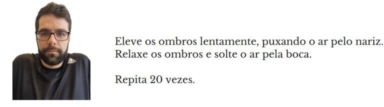 Paciente eleva os ombros em exercício de alongamento para lesão do plexo braquial e nervos periféricos