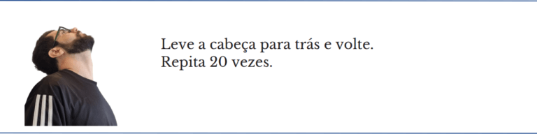 Paciente leva a cabeça para trás em exercício de alongamento para lesão do plexo braquial