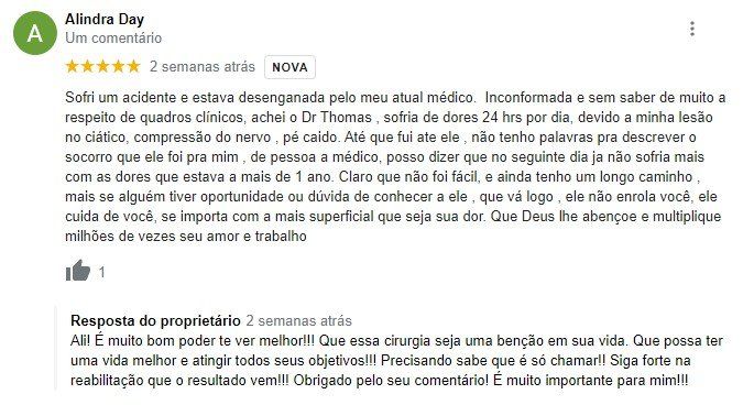 Depoimento real da pacienteAliandra do Dr. Thomas Marcolini.