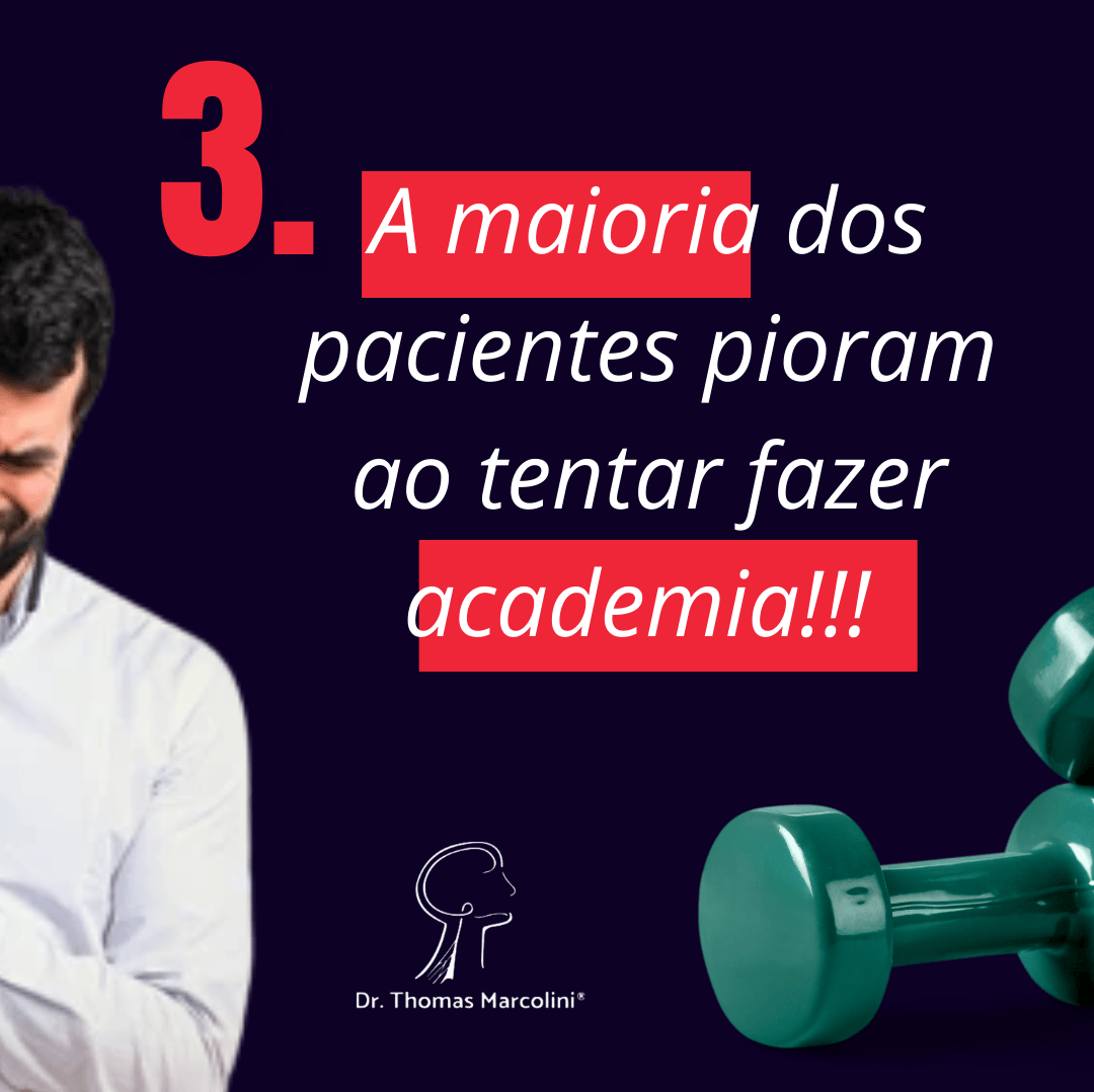 Homem ao lado de halteres, com o texto