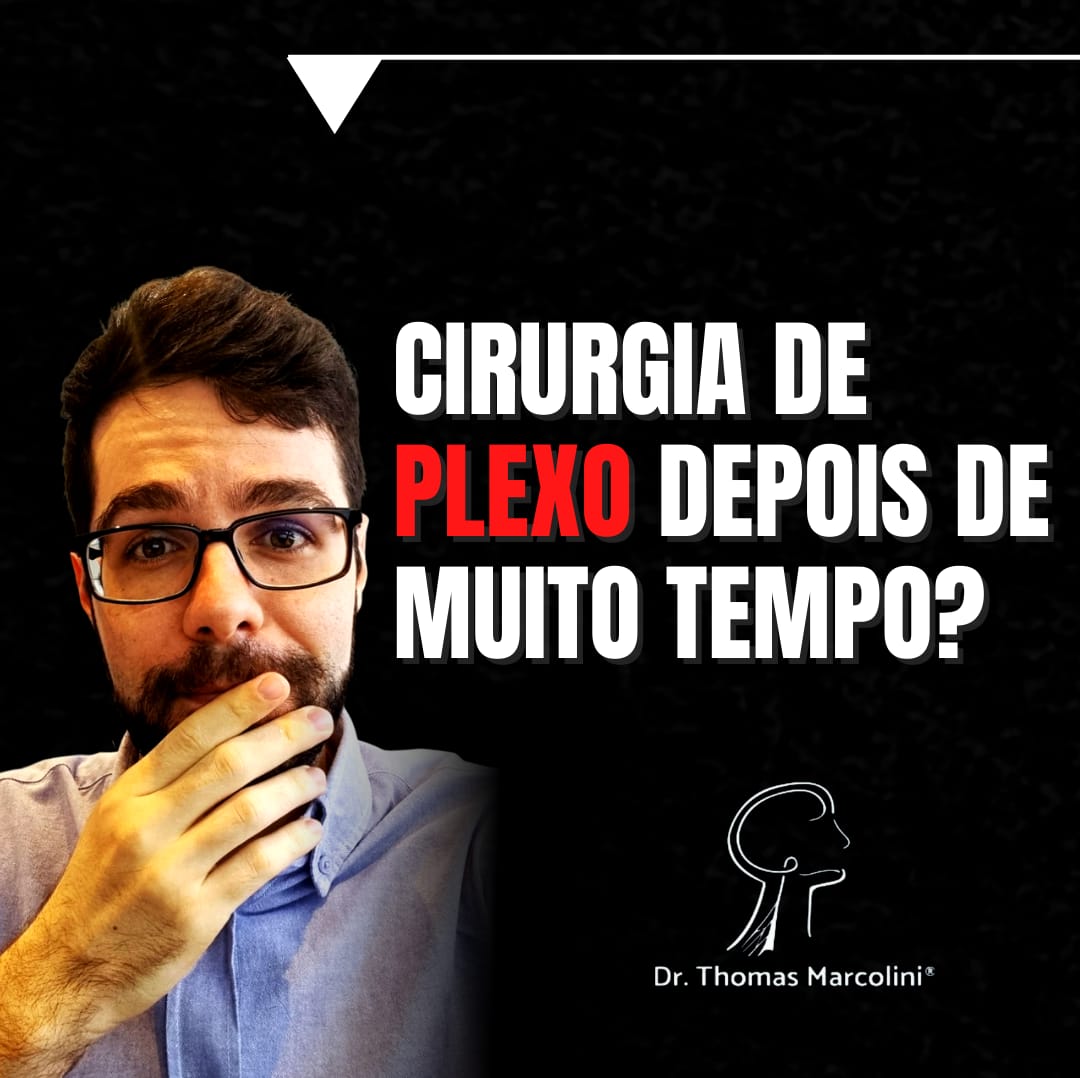 Dr. Thomas Marcolini pensativo com a mão no queixo, com o texto