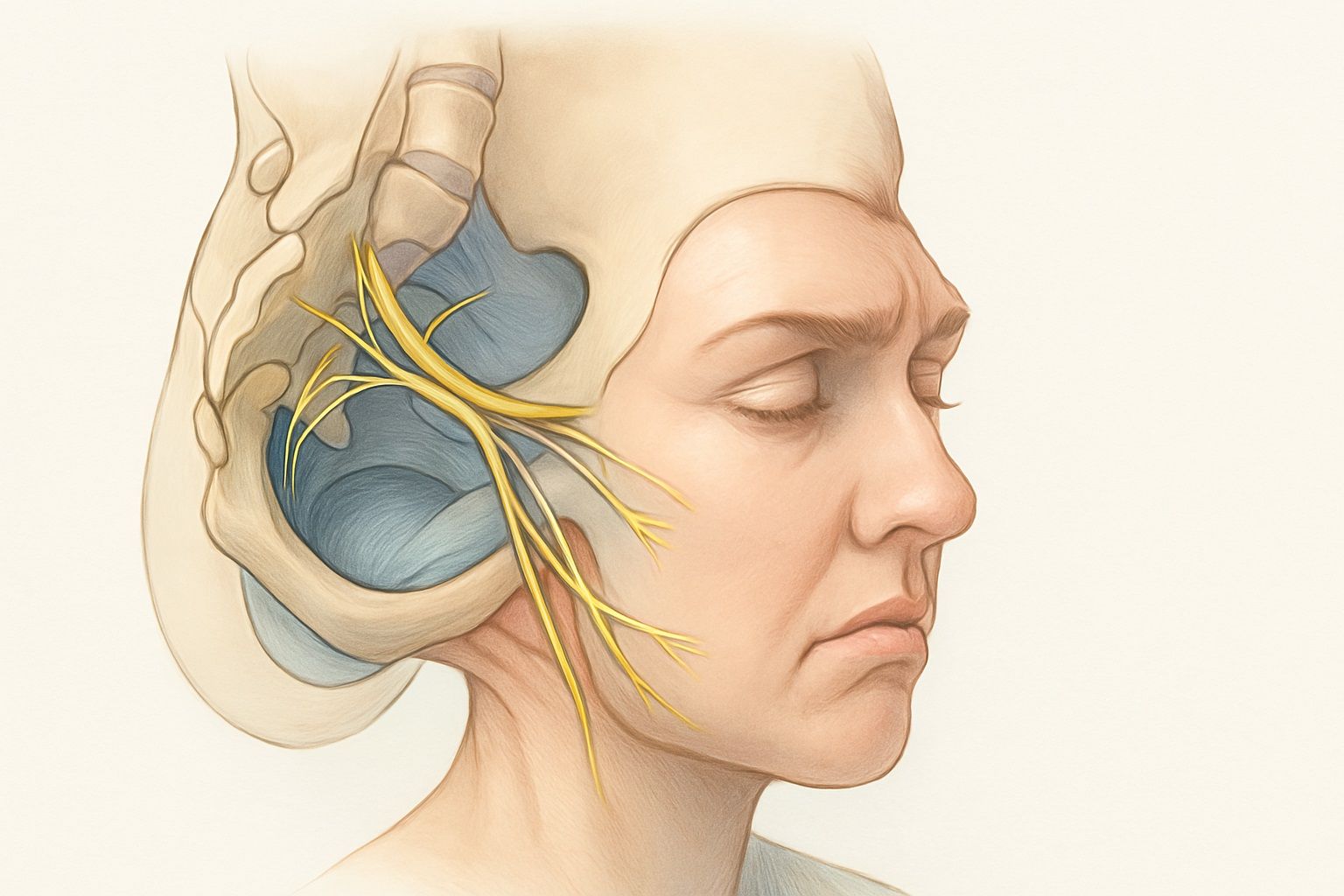 Pessoa pensativa sofrendo com dor neuropatica persistente, buscando uma forma de aliviar a dor.