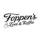 Het logo van Black Foppen's Zoet & Koffie met een koffiekopje-icoon.