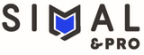 Logo Simal Pro in nero e blu con icona stilizzata a forma di scudo.
