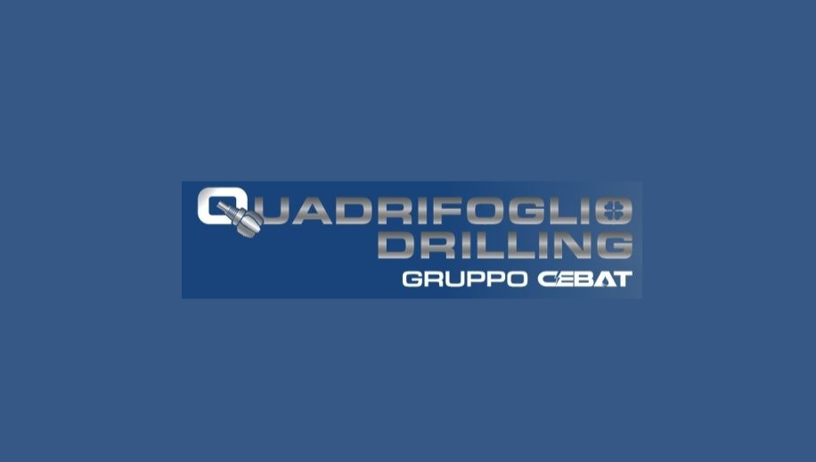 Quadri Foglio Drilling Grupo Cebat logo on a blue background.