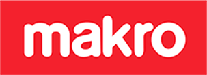 La palabra Makro está sobre un fondo rojo.