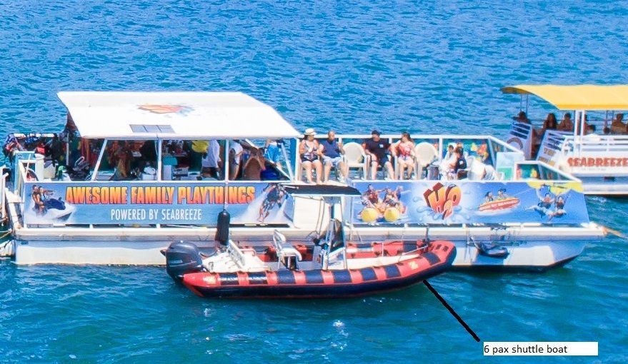 boat on blue water with passenger