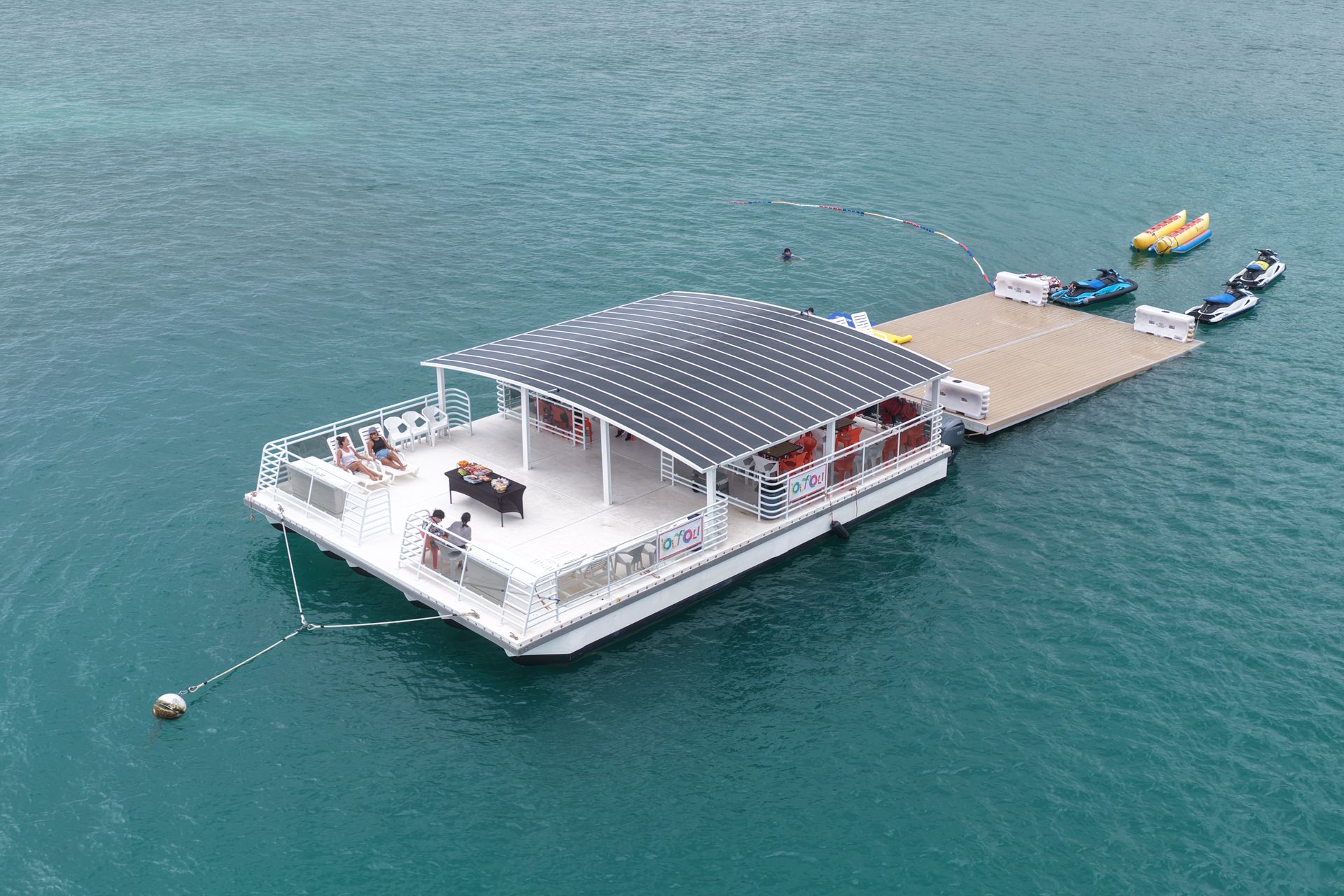 Floating dock and small boats