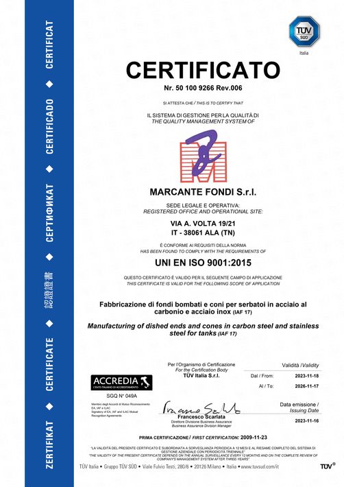 CERTIFICATO-ISO CERTIFICATO-ISO