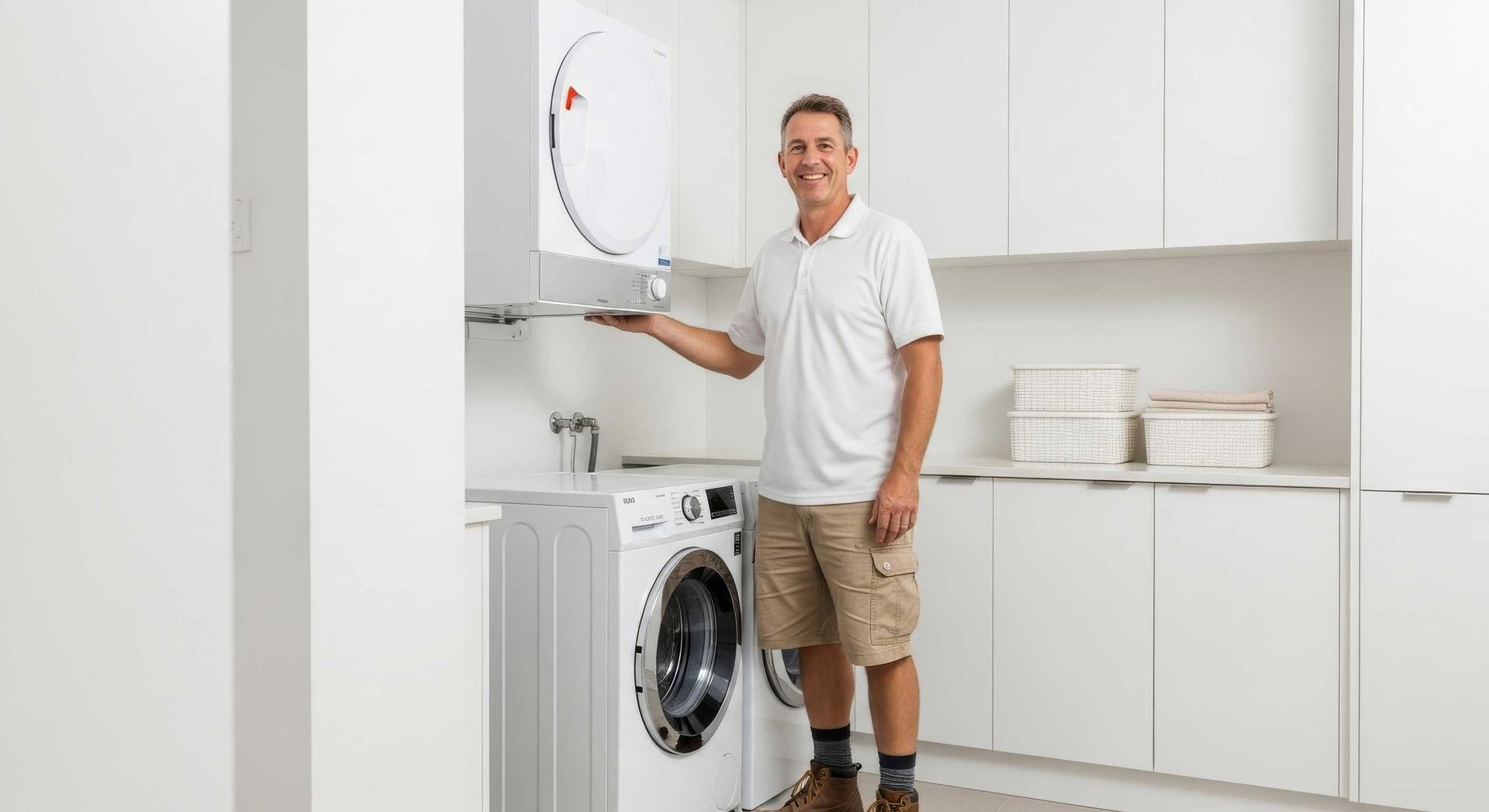 Freshly Cleaned Laundry Space After Dryer Installation Toowoomba