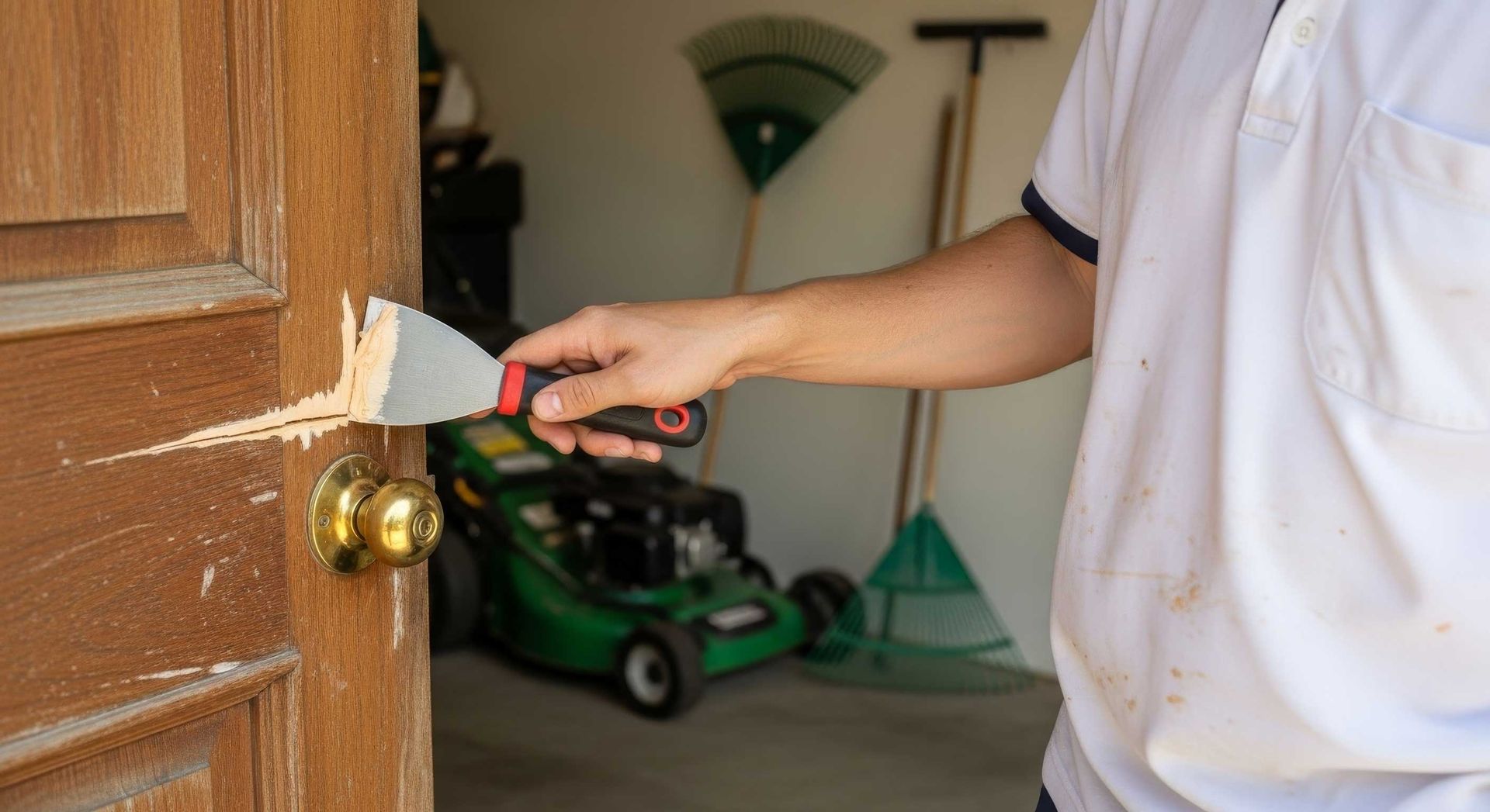 replacing old garage door hinges on a property in Toowoomba