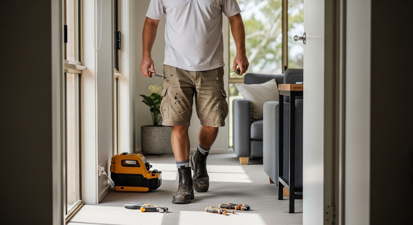 Handyman Completing End Of Lease Repairs In Toowoomba Home