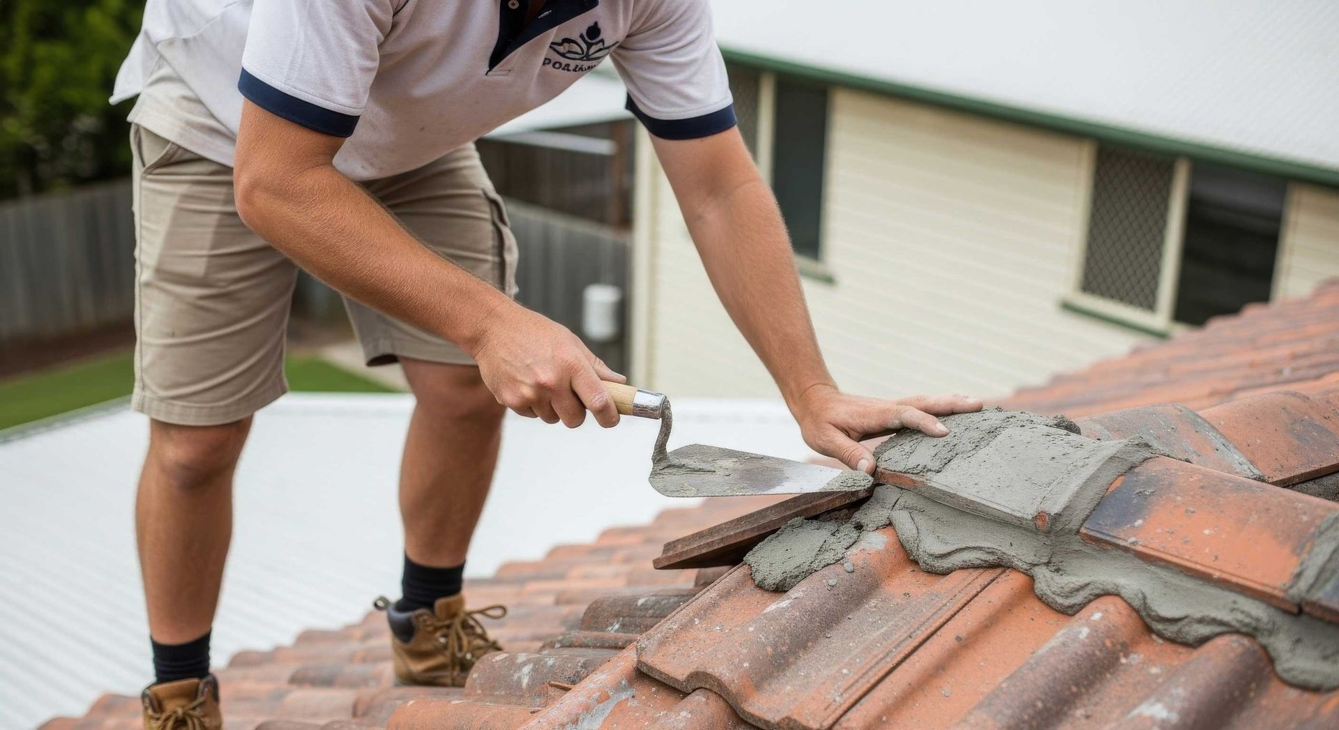 Trusted handyman repairing roof