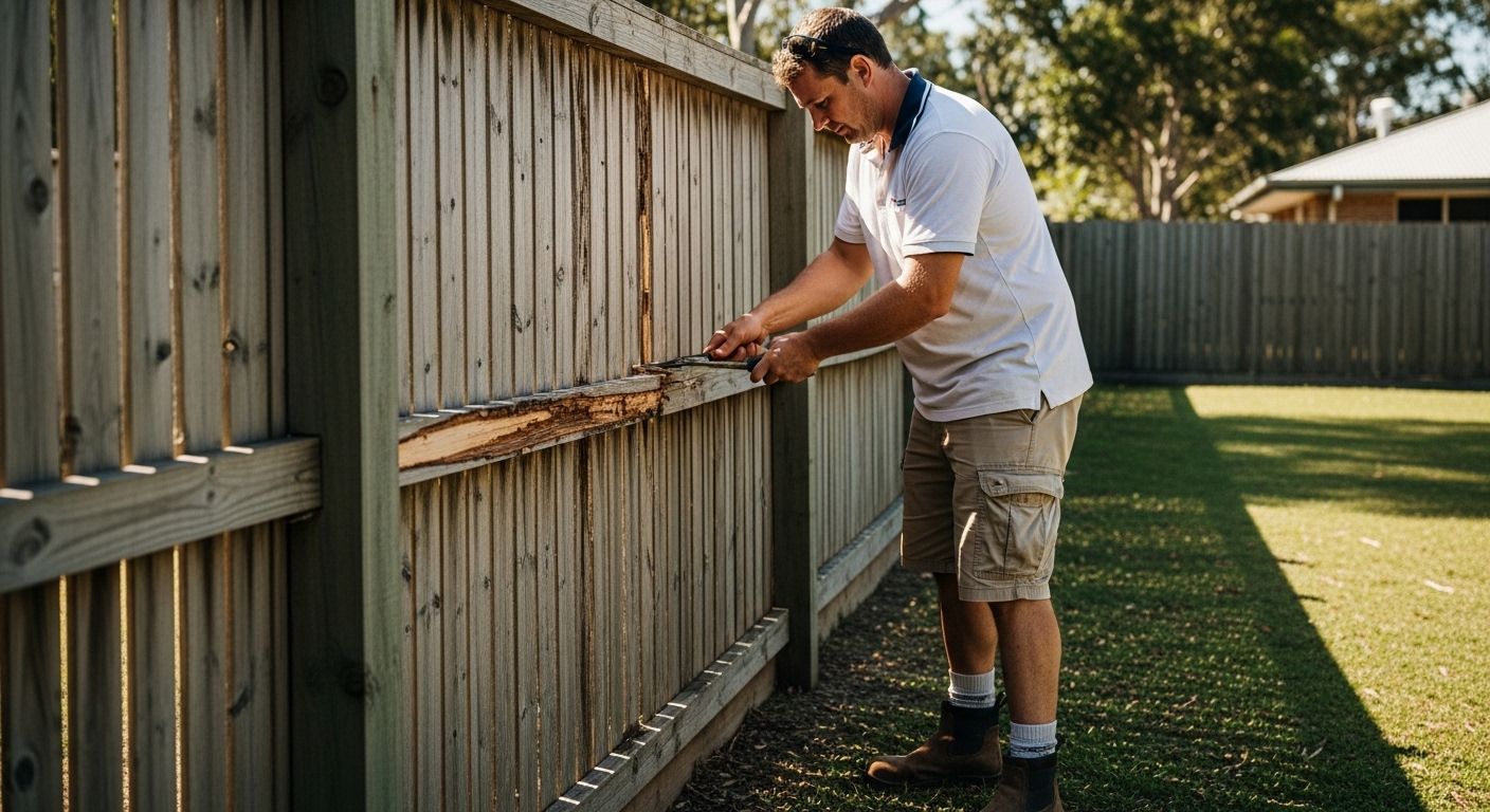 Fixing Rotting Timber Fence In Toowoomba QLD