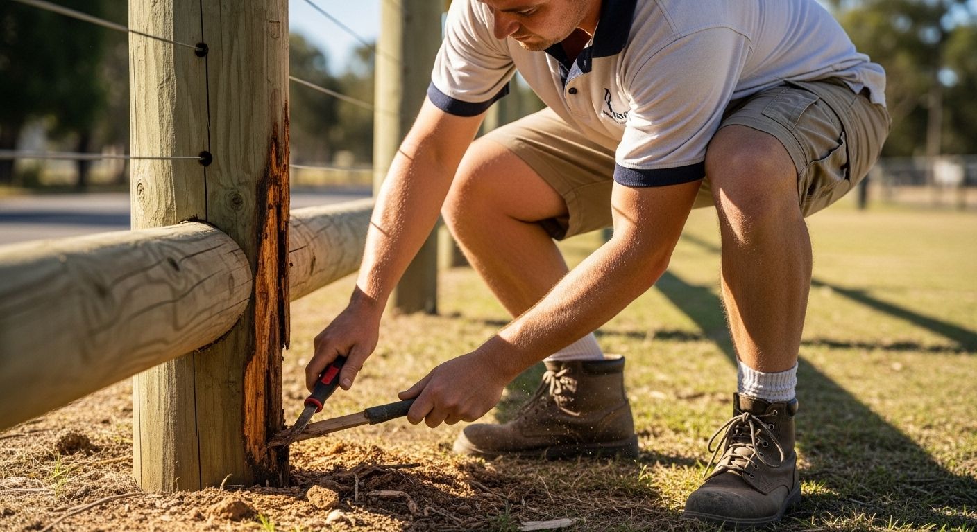 Handyman Completing Timber Rot Repairs In Toowoomba QLD