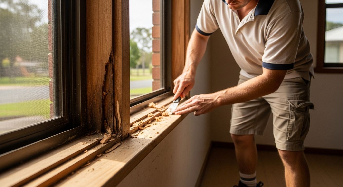 Fixing Rotting Window Frame In Toowoomba Home QLD