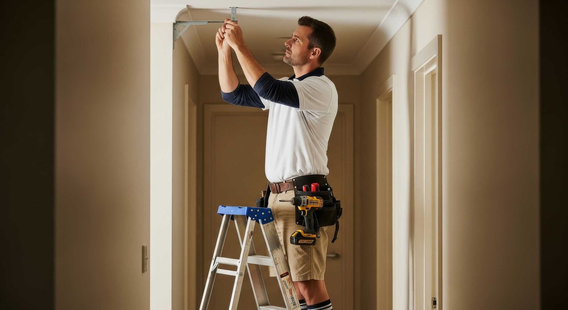 Handyman Reviewing A Rental Repairs Checklist At A Toowoomba Property