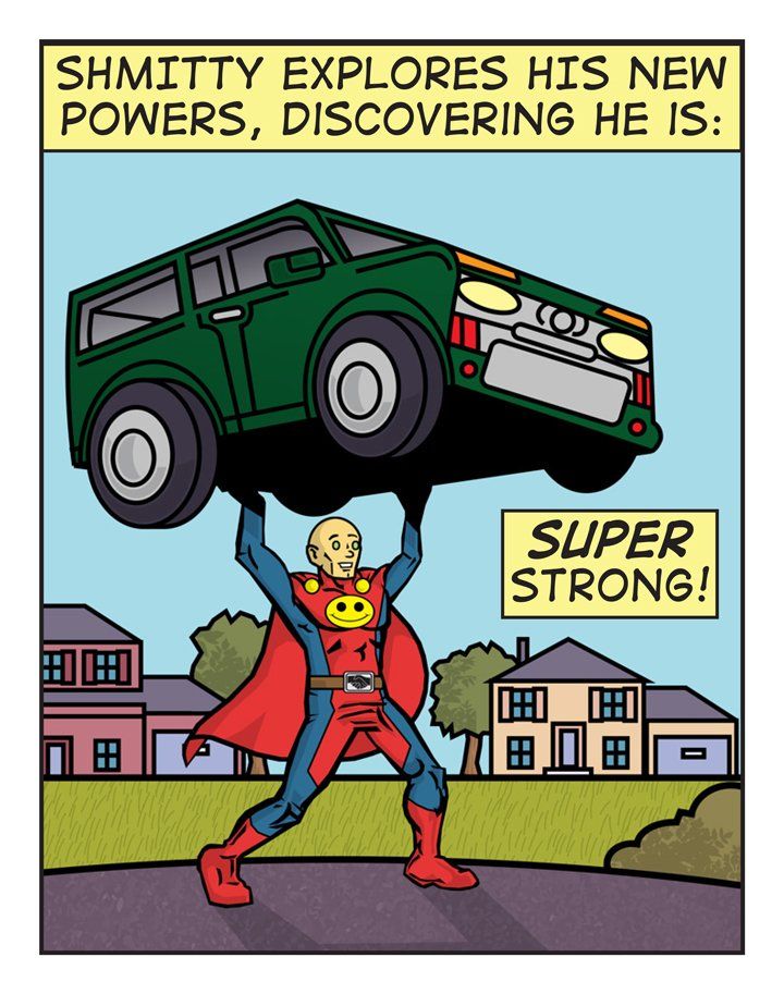 The Adventures of Superchum, World's Friendliest Superhero, Chapter 1 comic panel