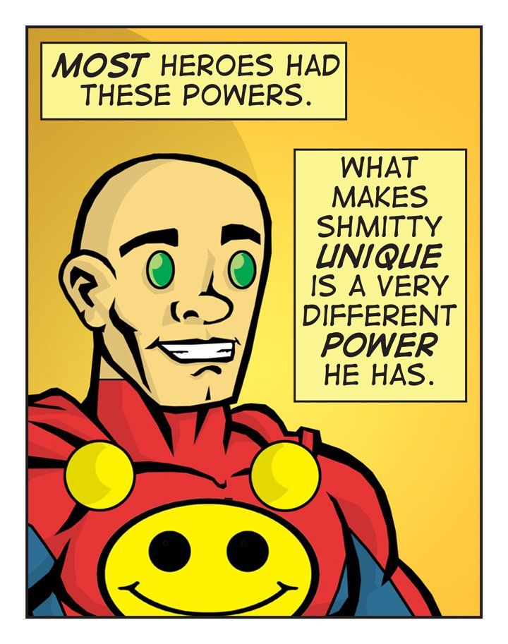 The Adventures of Superchum, World's Friendliest Superhero, Chapter 1 comic panel