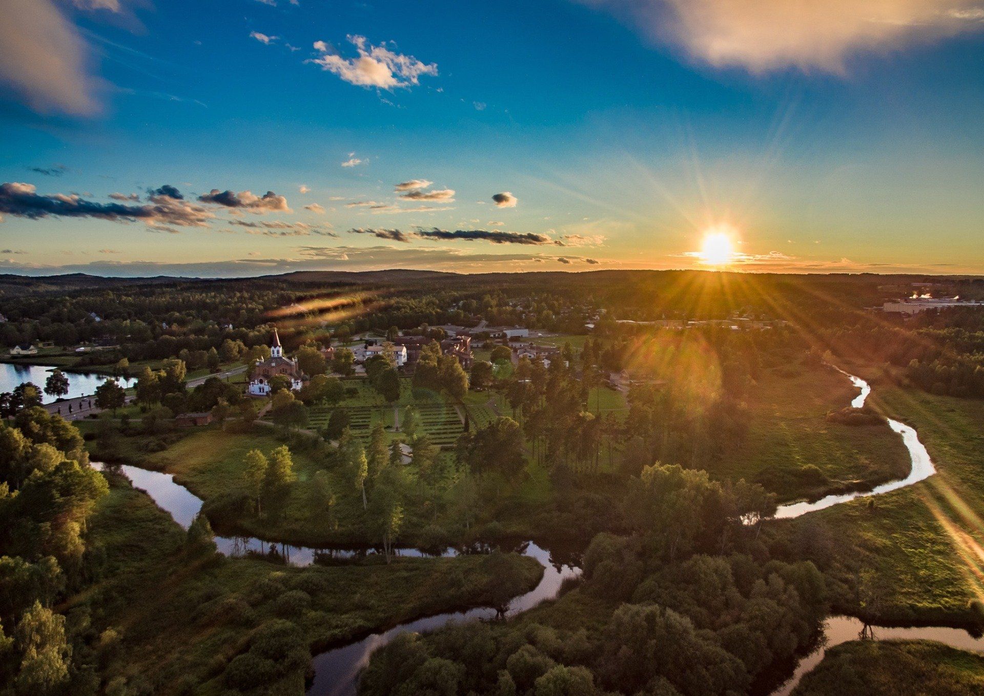 Flygfoto på Tranemo kommun