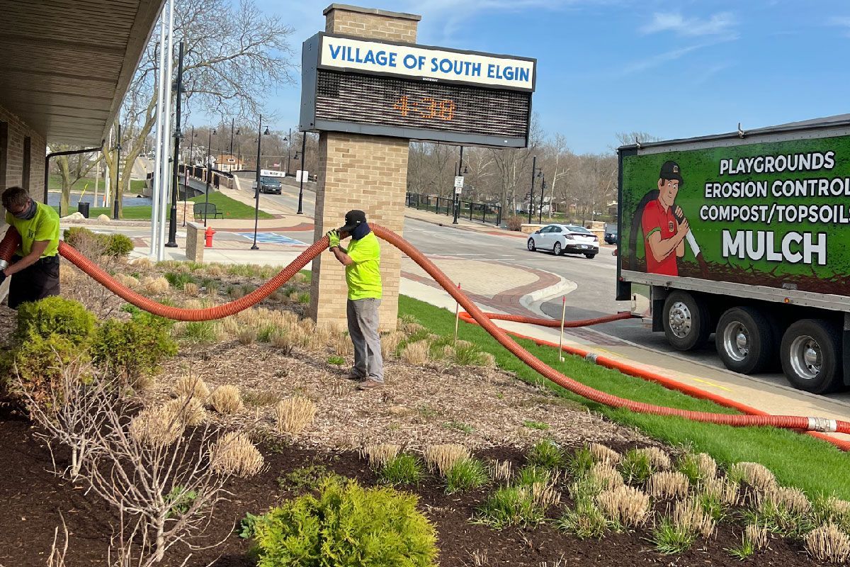 Mulch Blowing