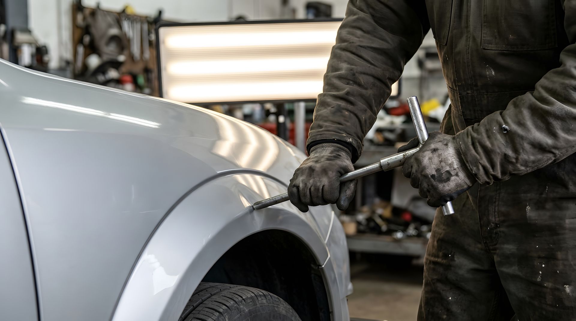 Mechanicfixing side panel beating Mechanic fixing side panel beating