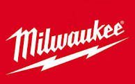 Milwaukee logo in white on a red background