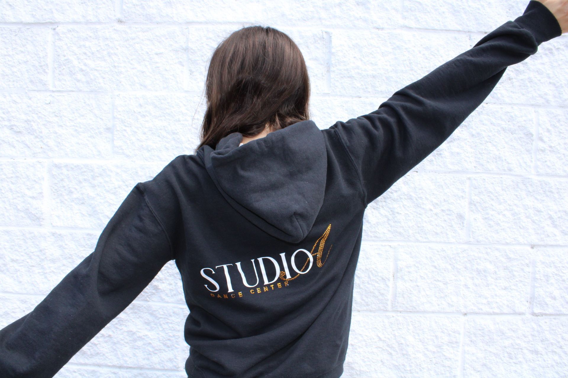 ZIP UP RHINESTONE HOODIE