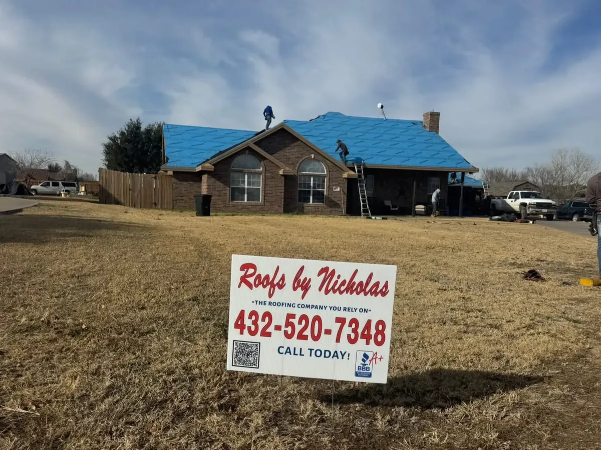 Grey asphalt shingle roof installation on residential home by Roofs by Nicholas in Texas