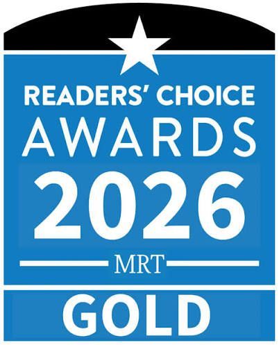 MRT Readers’ Choice Awards 2026 Gold badge for top roofing company