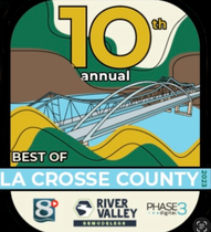 A poster for the 10th annual best of a crosse county