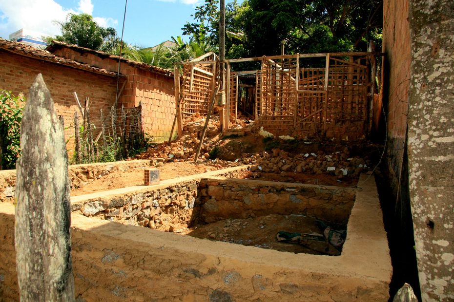a building that has been built into the ground