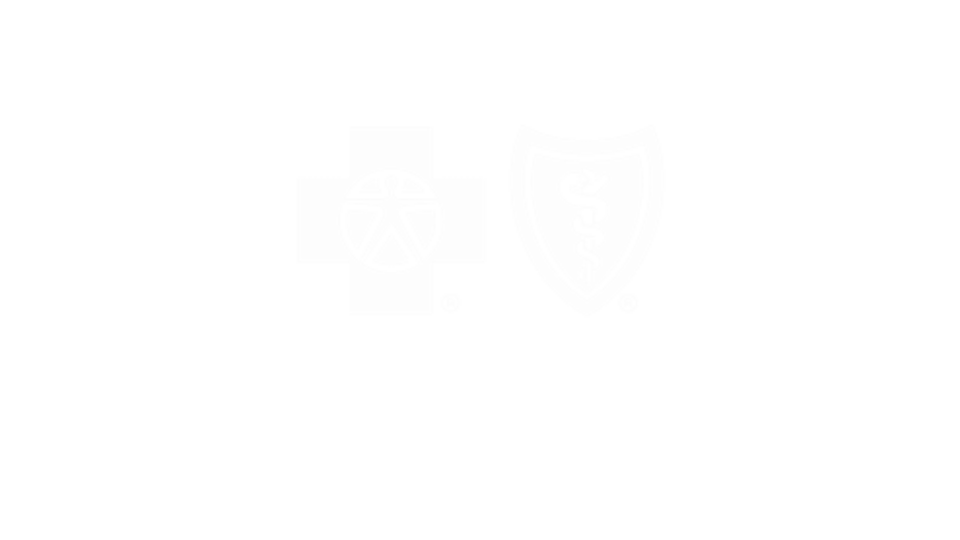 Two white logos: a cross with a circle, and a shield.