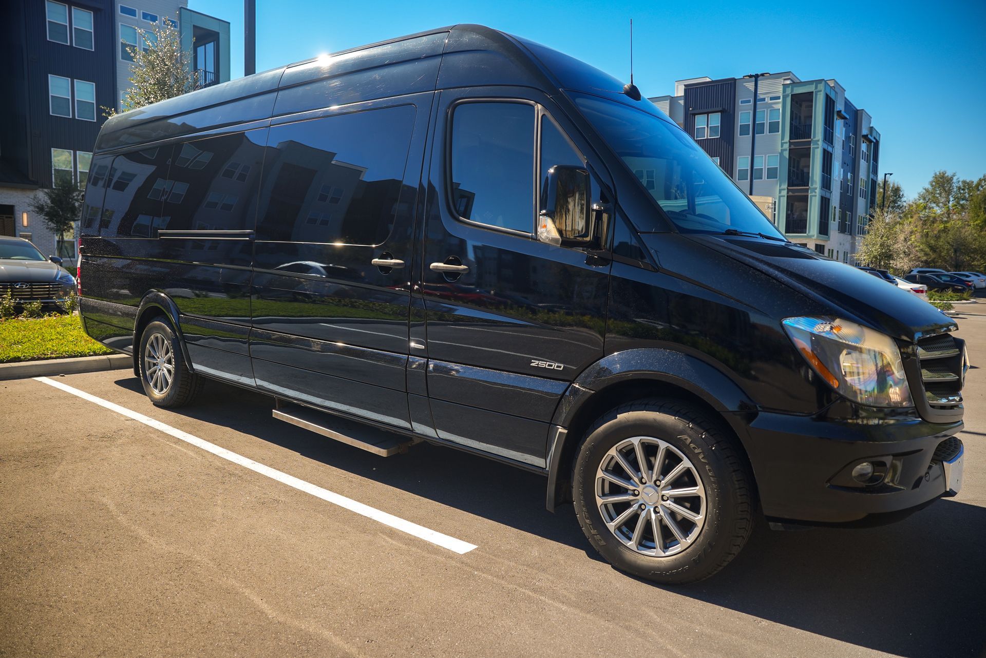 black stretch limo stock photo