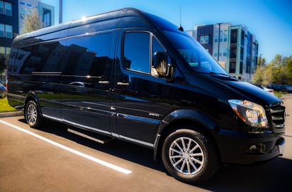 black stretch limo stock photo