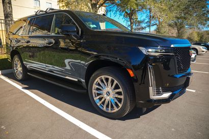 Black SUV stock photo