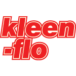 Logo Kleen-flo rouge et blanc sur fond blanc