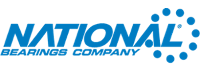 Logo de National Bearings Company en bleu sur fond blanc